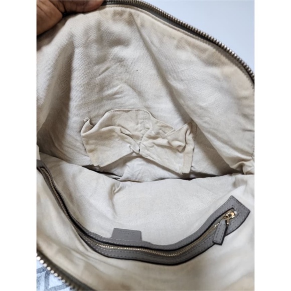 Authentic Gucci Beige/Grey GG Canvas Bree Original Shoulder Bag - Picture 11 of 16